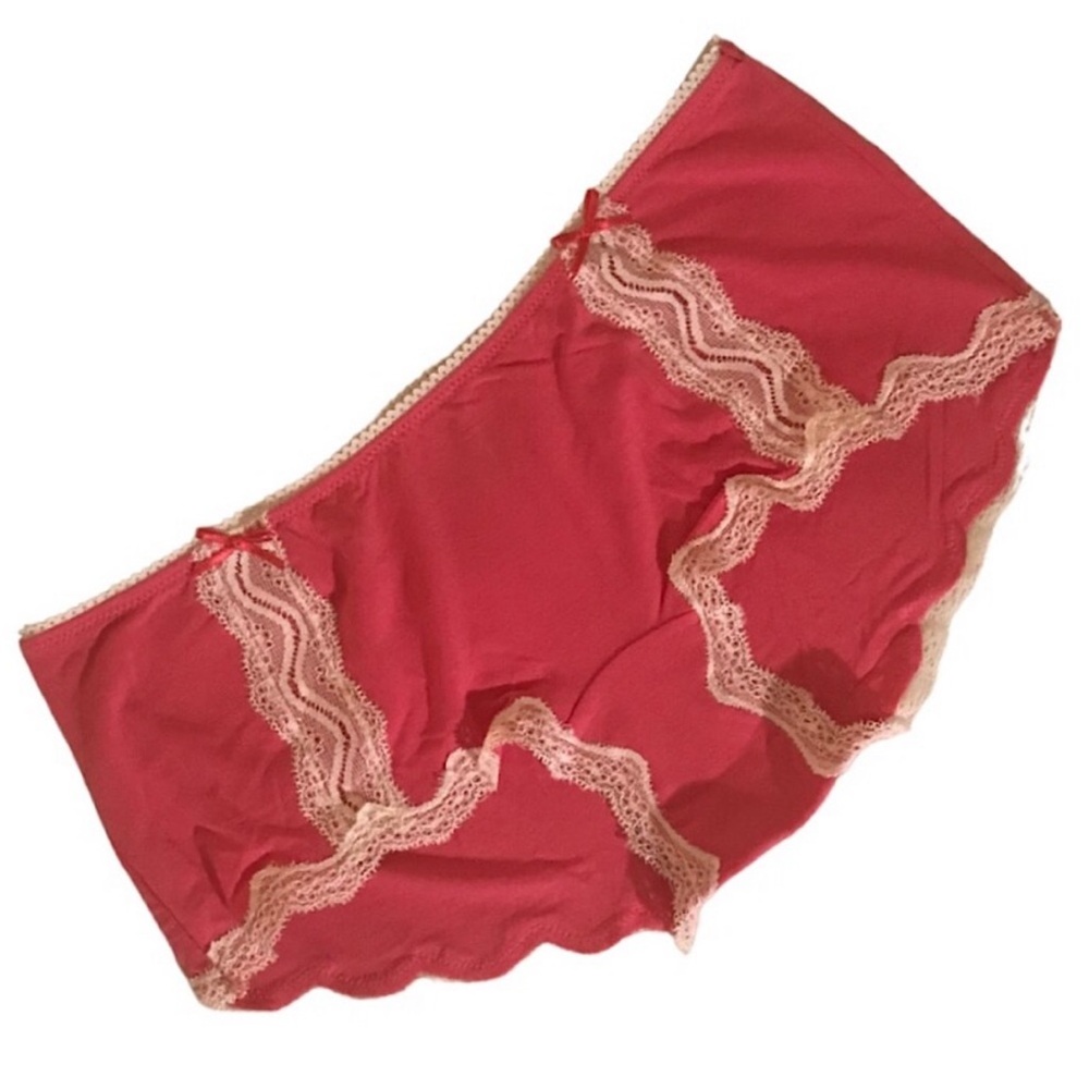 Soma Embraceable Rayon from Bamboo Lace Boy Short in Honeysuckle Pink, Small